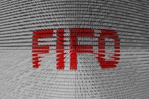 FIFO colored red in white binary code